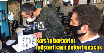 Kars'ta berberler müşteri kayıt defteri tutacak