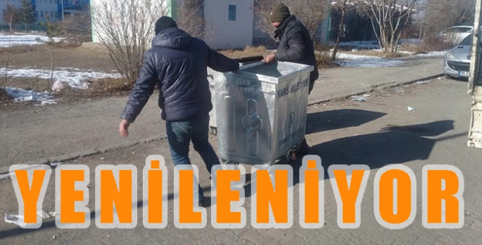 Kars’ta çöp kutuları yenileniyor