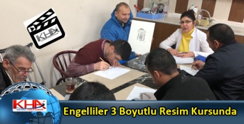 Kars’ta engelliler 3 Boyutlu Resim Kursunda