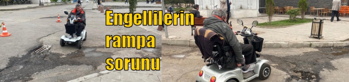 Kars’ta engellilerin rampa sorunu