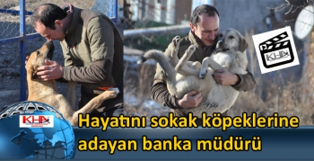 Kars’ta hayatını sokak köpeklerine adayan banka müdürü