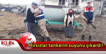 Kars’ta hırsızlar tankerin suyunu çıkardı!