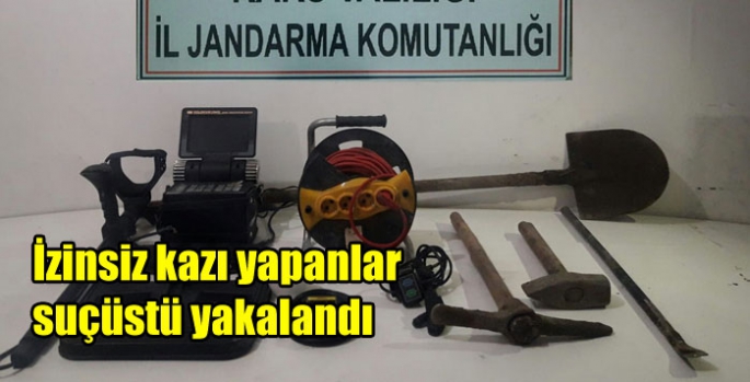 Kars’ta izinsiz kazı yapanlar suçüstü yakalandı