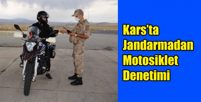 Kars’ta Jandarmadan Motosiklet Denetimi