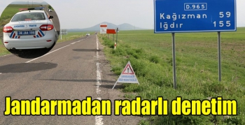 Kars’ta jandarmadan radarlı denetim