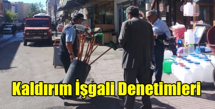 Kars’ta Kaldırım İşgali Denetimleri