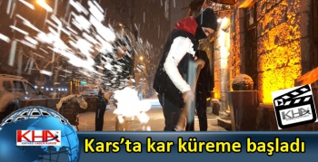 Kars’ta kar küreme başladı