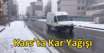 Kars’ta Kar Yağışı