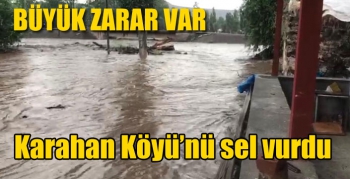 Kars’ta Karahan Köyü’nü sel vurdu