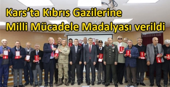 Kars’ta Kıbrıs Gazilerine Milli Mücadele Madalyası verildi