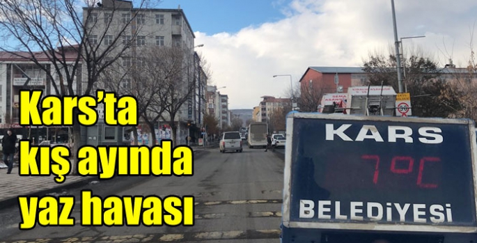 Kars’ta kış ayında yaz havası