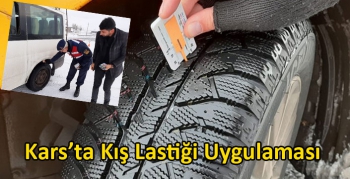 Kars’ta Kış Lastiği Uygulaması