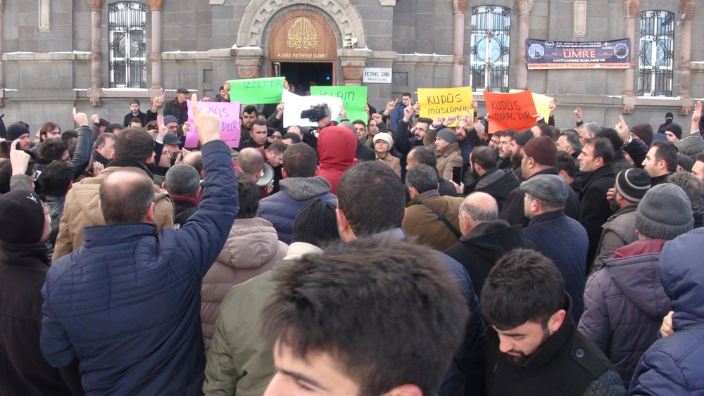 Kars’ta Kudüs Protestosu