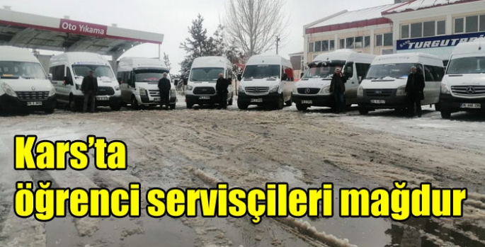 Kars’ta öğrenci servisçileri mağdur