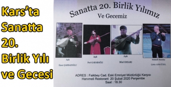 Kars’ta Sanatta 20. Birlik Yılı ve Gecesi