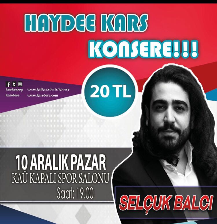 Kars’ta Selçuk Balcı Konseri Duyurusu