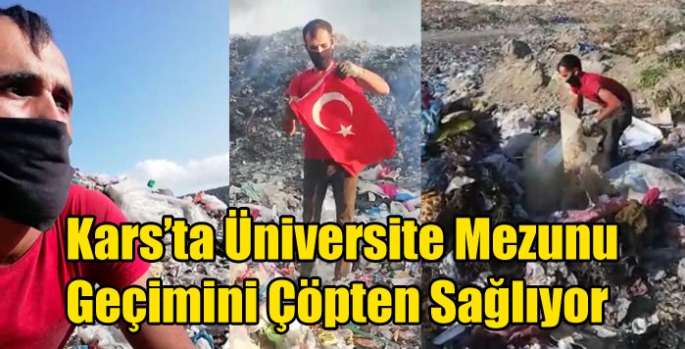 Kars’ta Üniversite Mezunu Geçimini Çöpten Sağlıyor