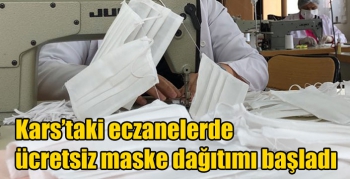 Kars’taki eczanelerde ücretsiz maske dağıtımı başladı