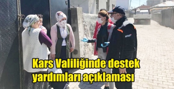 Kars Valiliğinde destek yardımları açıklaması