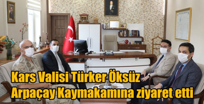 Kars Valisi Türker Öksüz Arpaçay Kaymakamına ziyaret etti