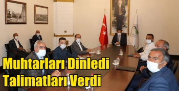 Kars Valisi Türker Öksüz Muhtarları Dinledi, Talimatları Verdi