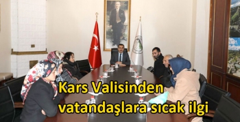 Kars Valisinden vatandaşlara sıcak ilgi