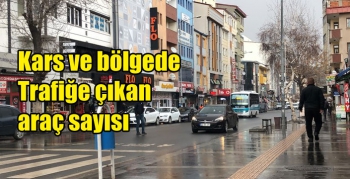 Kars ve bölgede Trafiğe çıkan araç sayısı