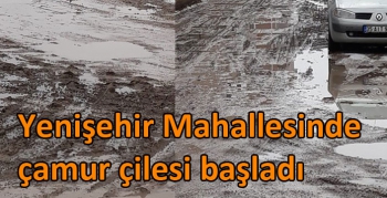 Kars Yenişehir Mahallesinde çamur çilesi başladı