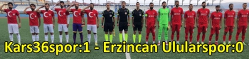 Kars36spor:1 - Erzincan Ulularspor:0