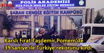 Karslı Fırat Taşdemir Pomem’de 39 saniye ile Türkiye rekorunu kırdı