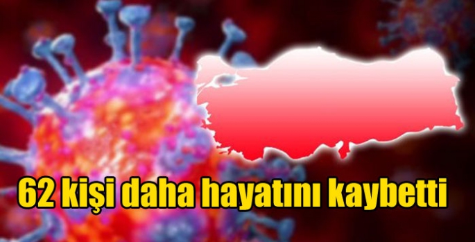 Koronavirüs salgınında 62 kişi daha hayatını kaybetti