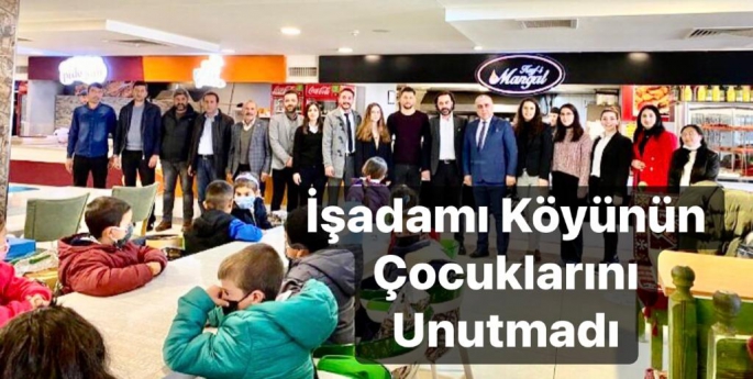 Köy çocukları AVM’de doyasıya eğlendiler