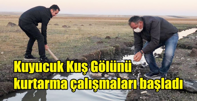 Kuyucuk Kuş Gölünü kurtarma çalışmaları başladı