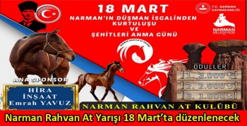 Narman Rahvan At Yarışı 18 Mart’ta düzenlenecek