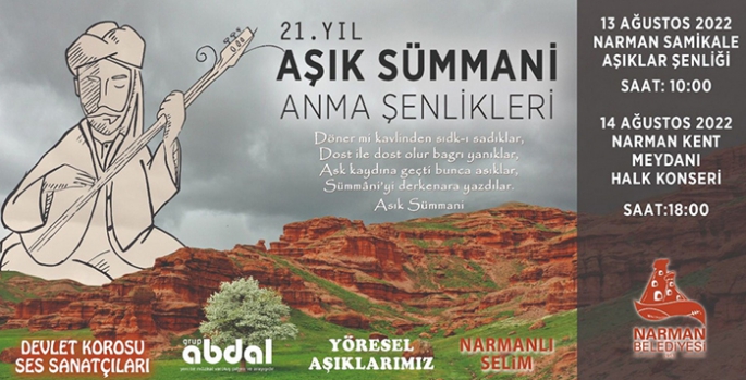 Narmanlı Aşık Sümmani’yi Anma Şenlikleri başlıyor