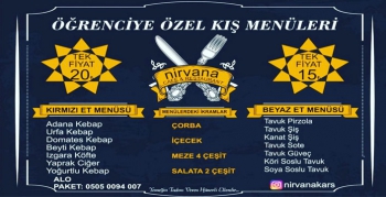 Nirvana’da Öğrenciye Özel Kış Menüleri