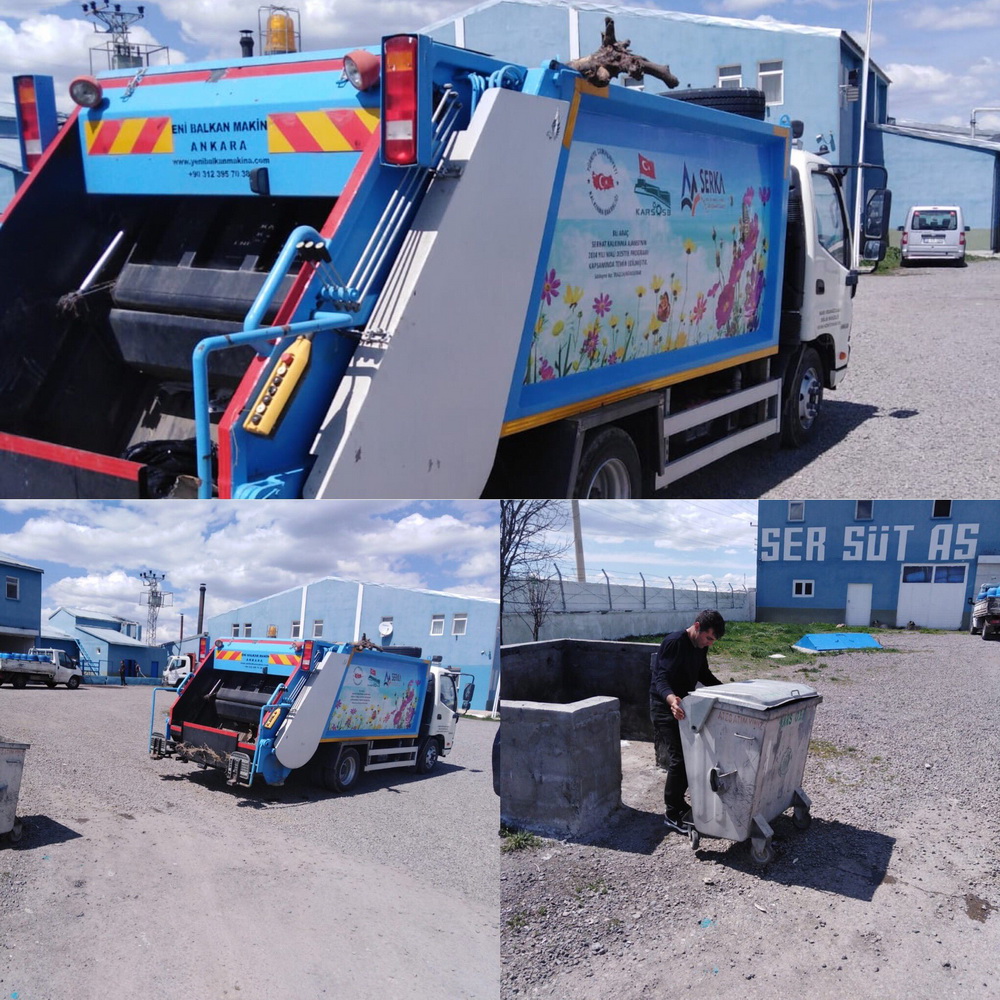 OSB Çöp toplama aracı ile çevre temizliği