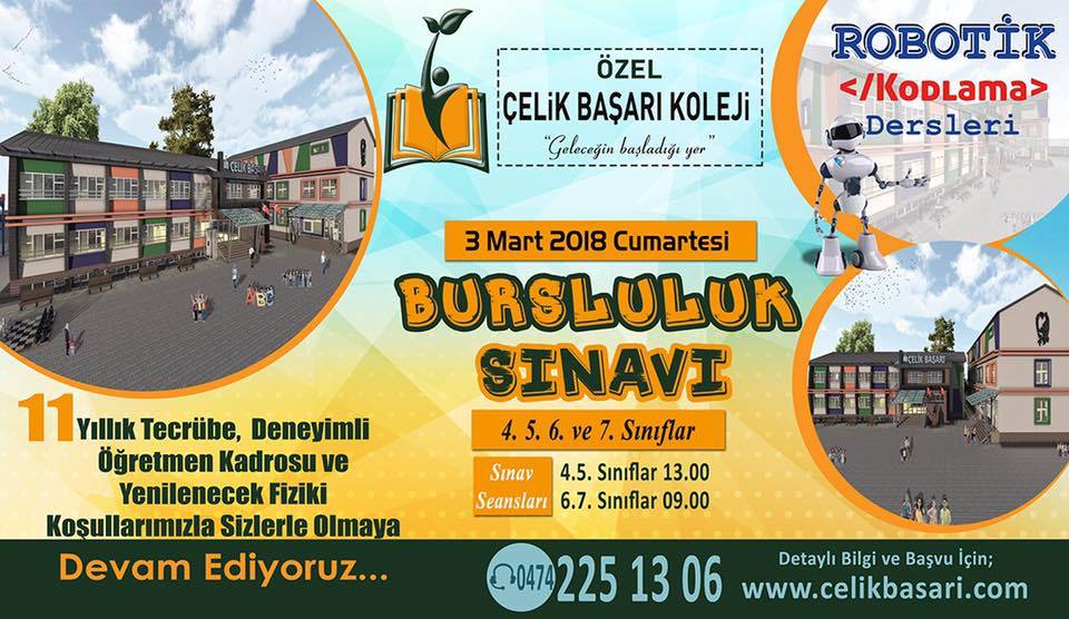 Özel Çelik Başarı Bursluluk Sınavı