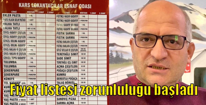 Restoran ve kafelerde yeni dönem: Fiyat listesi zorunluluğu başladı