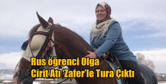 Rus öğrenci Olga Cirit Atı ‘Zafer’le Tura Çıktı