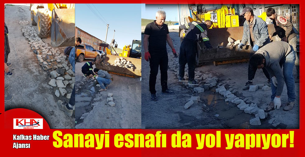 Sanayi esnafı da yol yapıyor!