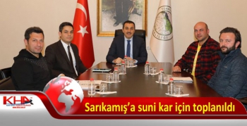 Sarıkamış’a suni kar için toplanıldı