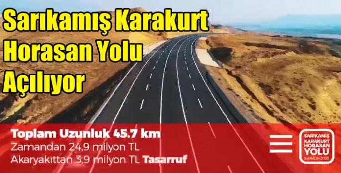 Sarıkamış Karakurt Horasan Yolu Açılıyor