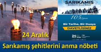 Sarıkamış şehitlerini anma nöbeti