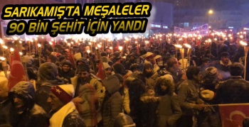 Sarıkamış'ta Meşaleler 90 Bin Şehit İçin Yandı