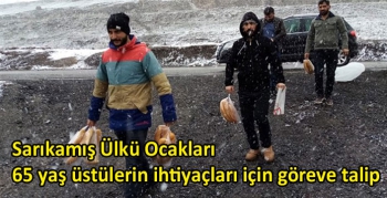 Sarıkamış Ülkü Ocakları 65 yaş üstülerin ihtiyaçları için göreve talip