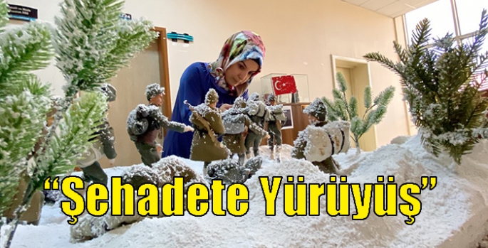 “Şehadete Yürüyüş” adlı sergi çalışması