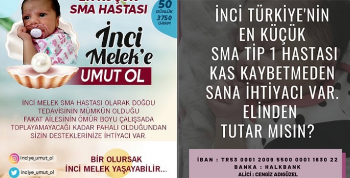 SMA Hastası İnci Melek’e Umut Ol