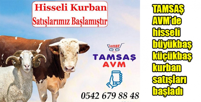 TAMSAŞ AVM’de hisseli büyükbaş küçükbaş kurban satışları başladı