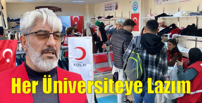 Türk Kızılay’ı Üniversite Butik Evi’nde öğrencilere kışlık giysi dağıtıldı